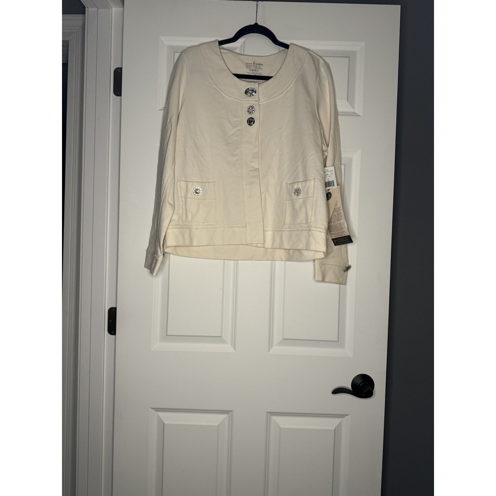 Neon Buddha Cardigan Cream Xl W Decorative Buttons New With Tags Msrp 98